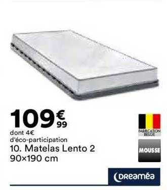 matelas lento 2 90x190 cm dreaméa