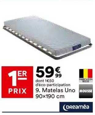 matelas uno 90x190cm dreaméa