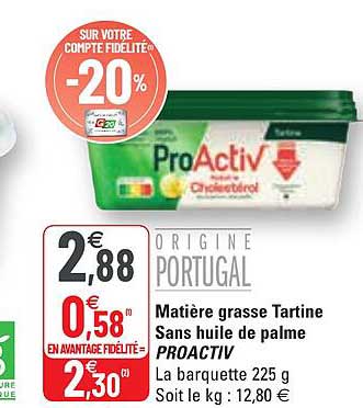 matirèe grasse tartine sans huile de palme proactiv