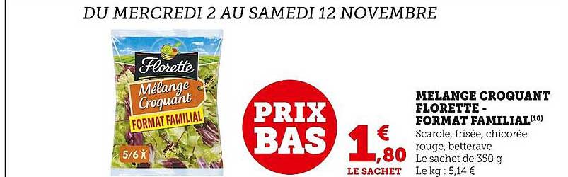 mélange croquant florette format familial
