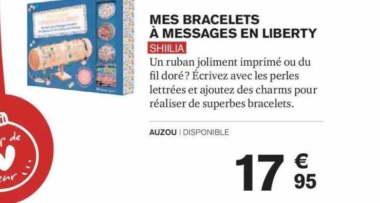 mes bracelets à messages en liberty shilia