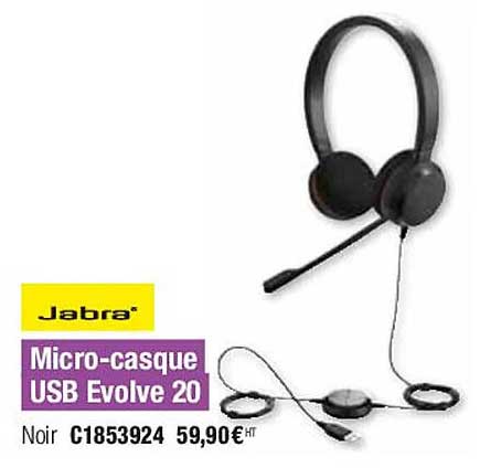 micro-casque usb evolve 20 jabra
