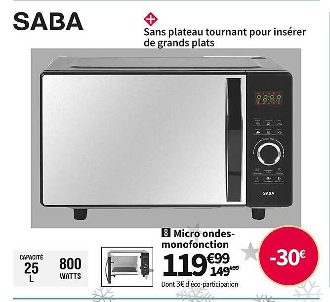 micro ondes monofonction saba