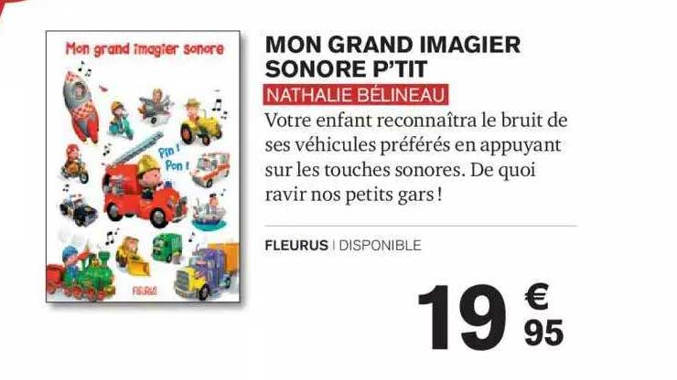 mon grand imagier sonore p'tit nathalie bélineau