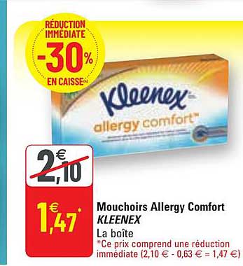 mouchoirs allergy comfort kleenex