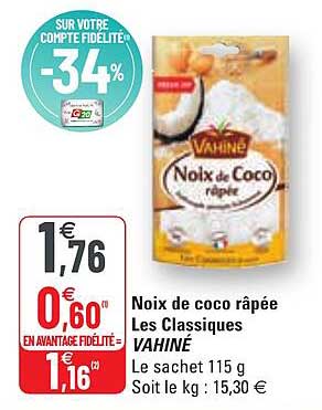 Noix De Coco Râpée Les Classiques Vahiné