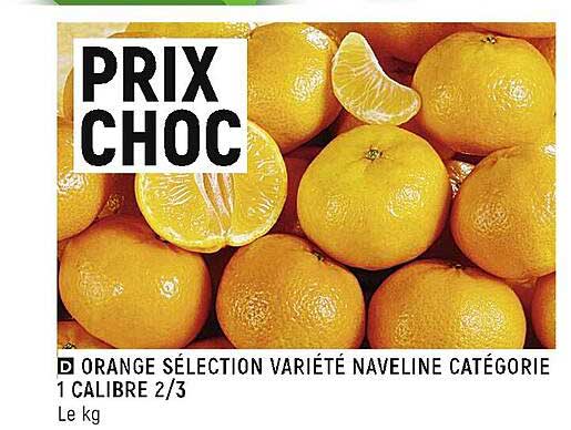 orange sélection variété naveline catégorie 1 calibre 2-3