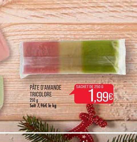 pâe d'amande tricolore