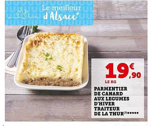 parmentier de canard aux légumes d'hiver traiteur de la thur