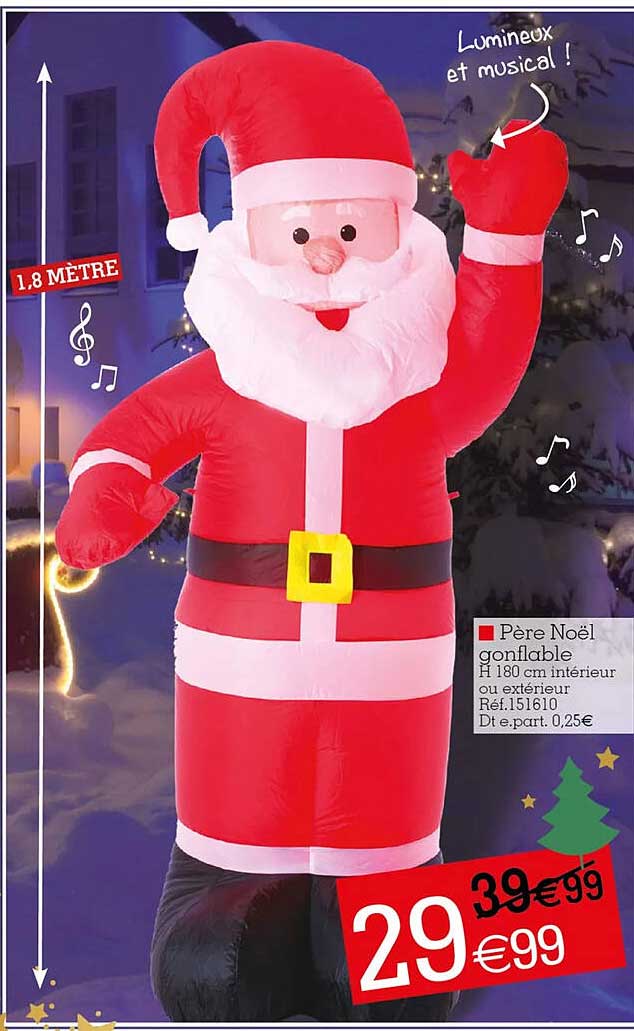 père noël gonflable