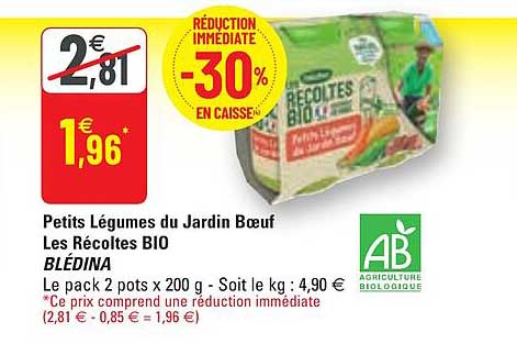 petits légumes du jardin bœuf les récoltes bio blédina