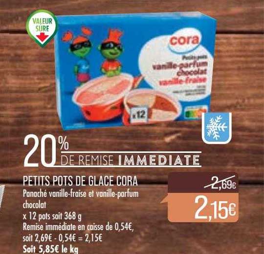petits pots de glace cora