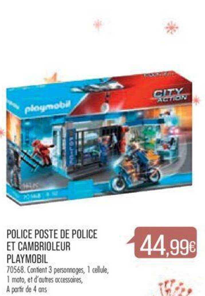 police poste de police et cambrioleur playmobil