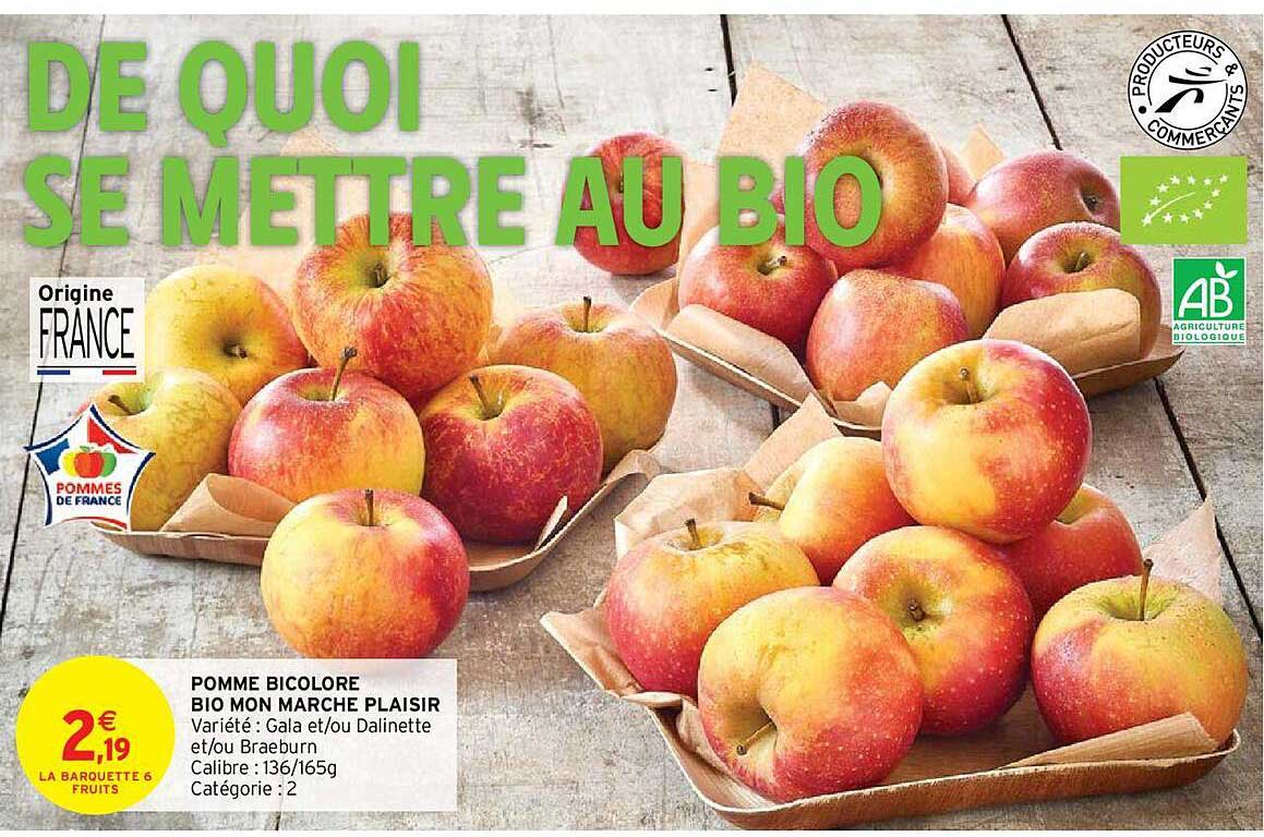pomme bicolore bio mon marché plaisir