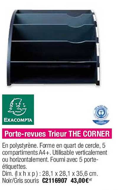 Porte-revues Trieur The Corner Exacompta
