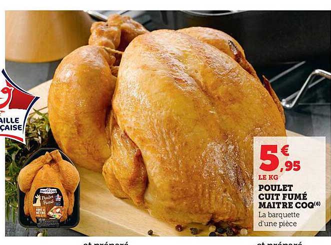 poulet cuit fumé maître coq