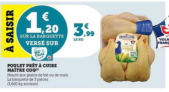 poulet prêt à cuire maître coq