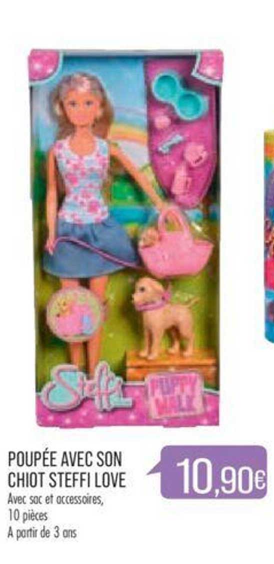 poupée avec son chiot steffi love