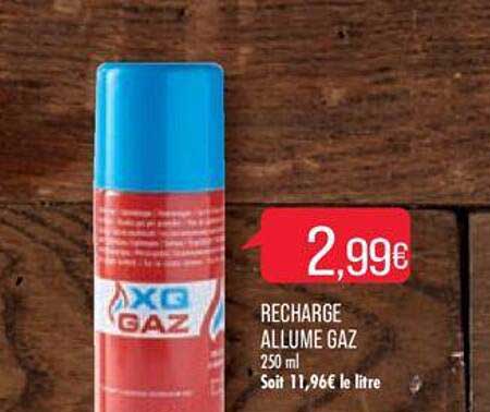 recharge allume gaz