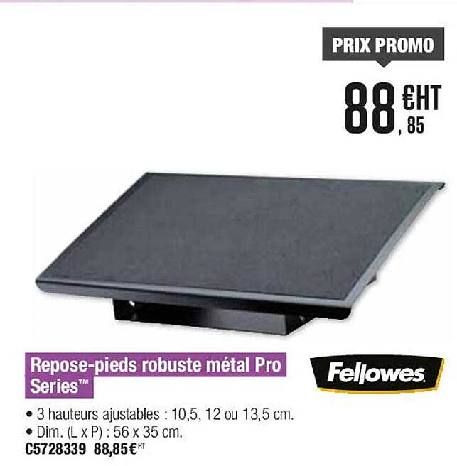 repose-pieds robuste métal pro séries fellowes