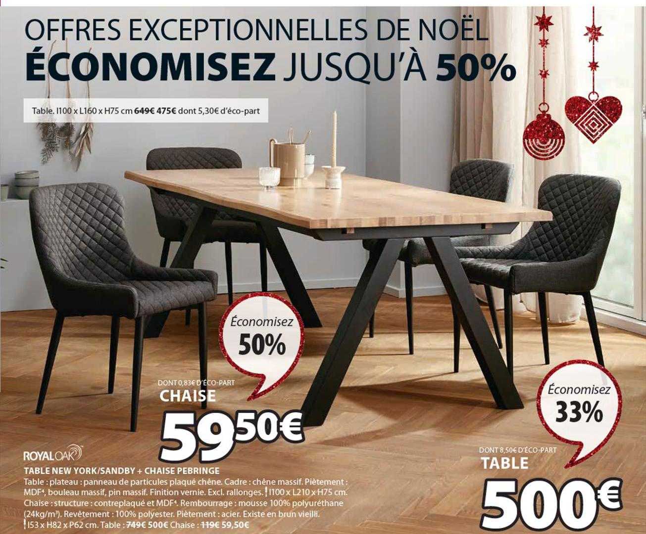 Royaloak Table New York Sandby + Chaise Pebringe