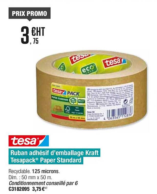 Ruban Adhésif D'emballage Kraft Tesapack Paper Standard Tesa