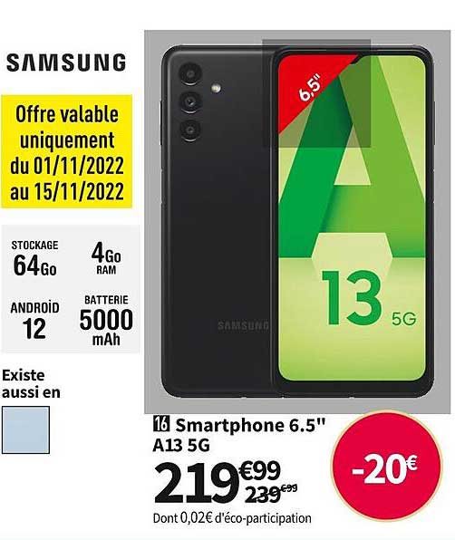 samsung smartphone 6.5" a13 5g