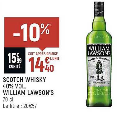 scotch whisky 40% vol. william lawson's