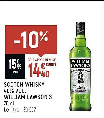 scotch whisky 40% vol. william lawson's