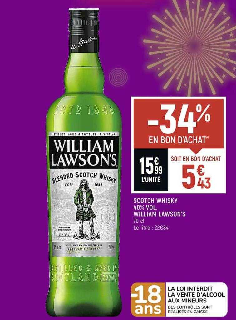 scotch whisky 40% vol. william lawson's