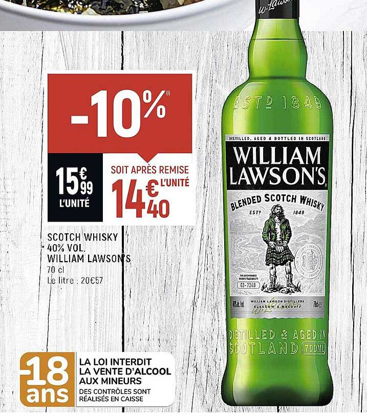 scotch whisky 40% vol. william lawson's