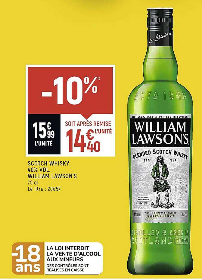scotch whisky 40% vol. william lawson's