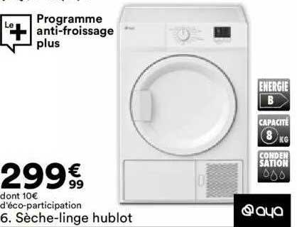 sèche-linge hublot aya