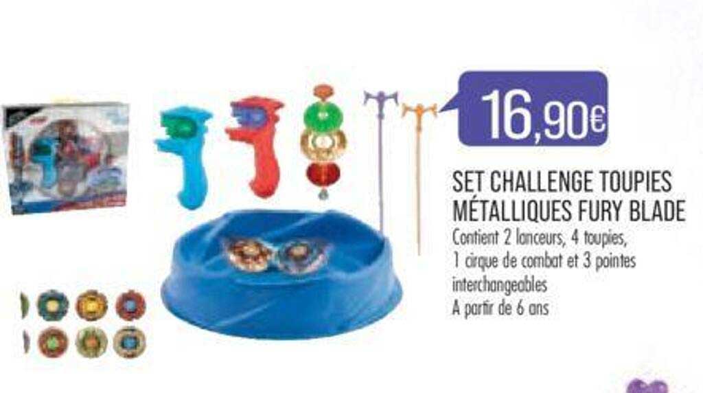 set challenge toupies métallilques fury blade