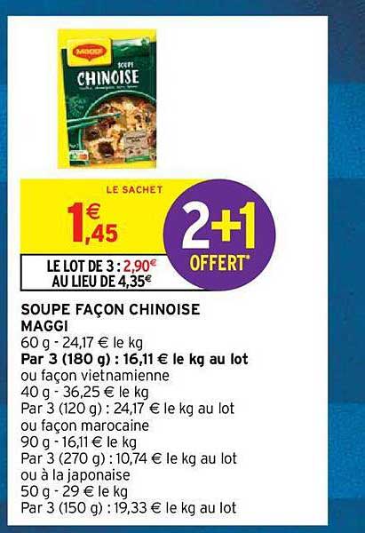 soupe façon chinoise maggi