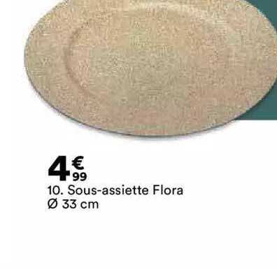 sous-assiette flora ø 33 cm