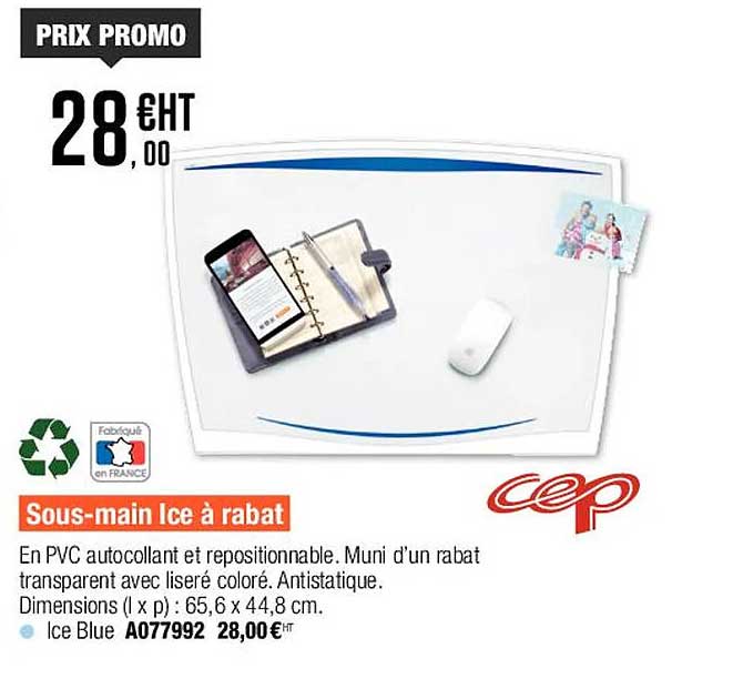 sous-main ice à rabat cep