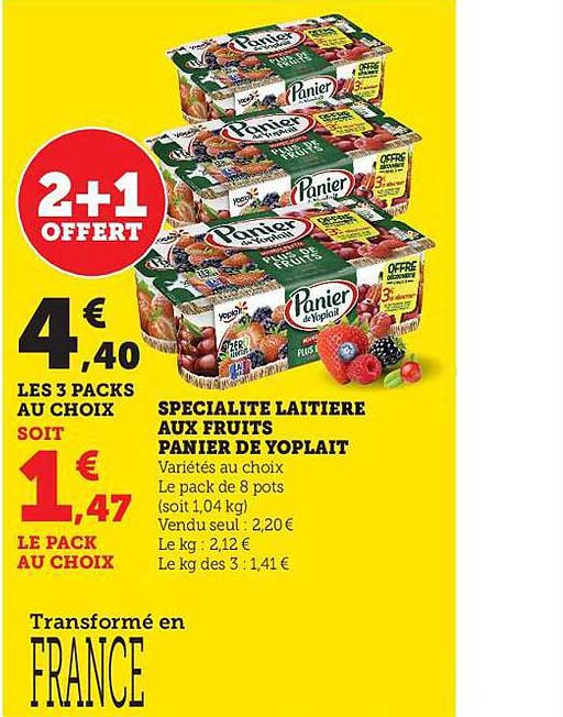 Spécialité Laitière Aux Fruits Panier De Yoplait