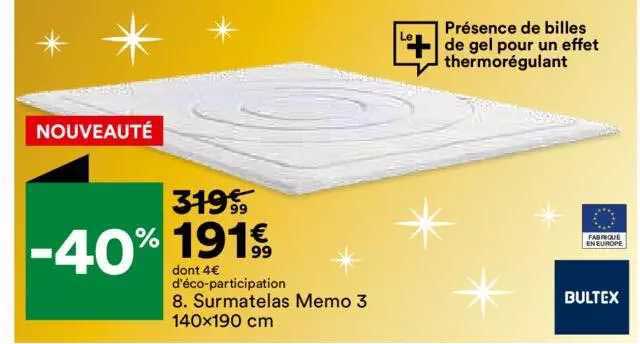 surmatelas memo 3 140x190 cm
