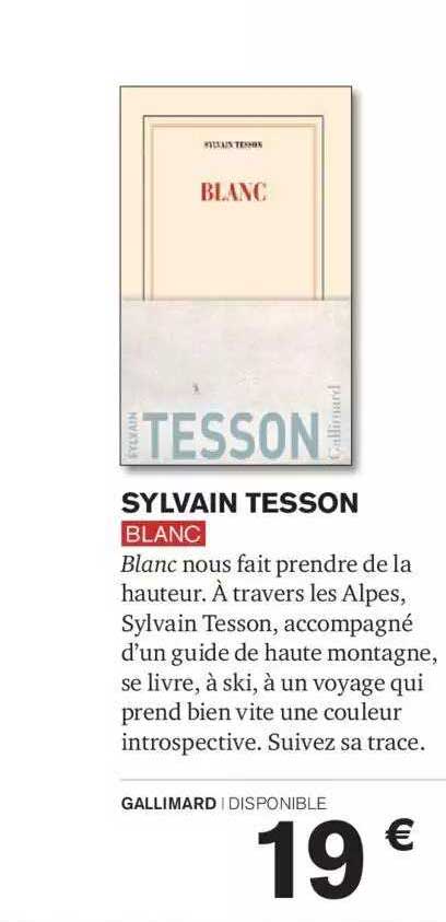 Sylvain Tesson Blanc