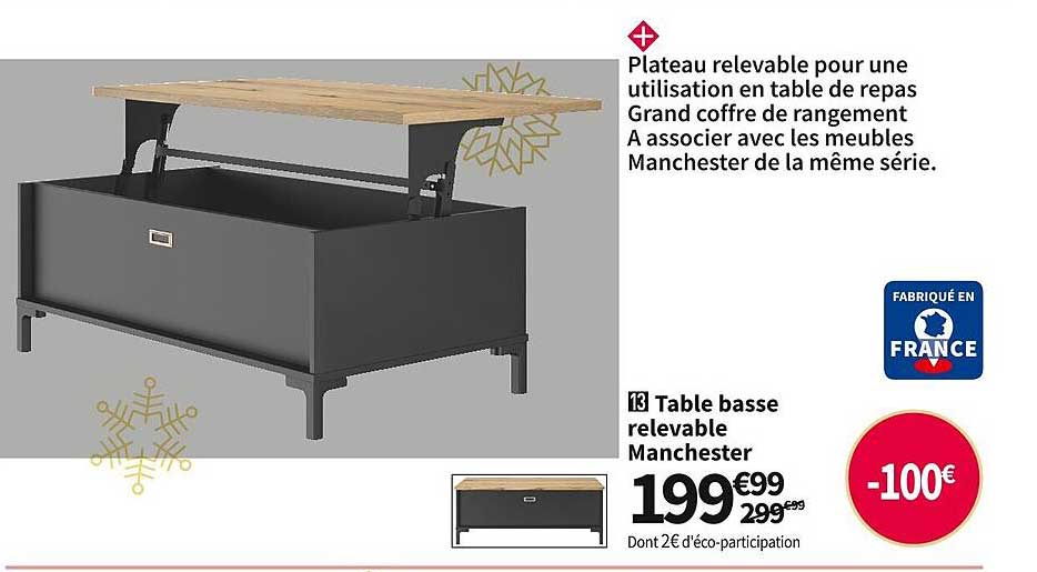 Table Basse Relevable Manchester