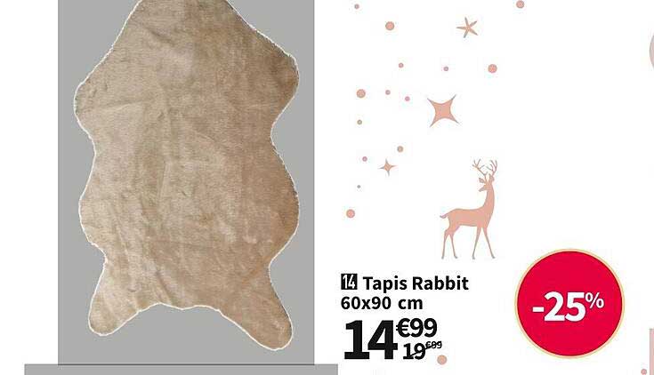 tapis rabbit 60x90 cm
