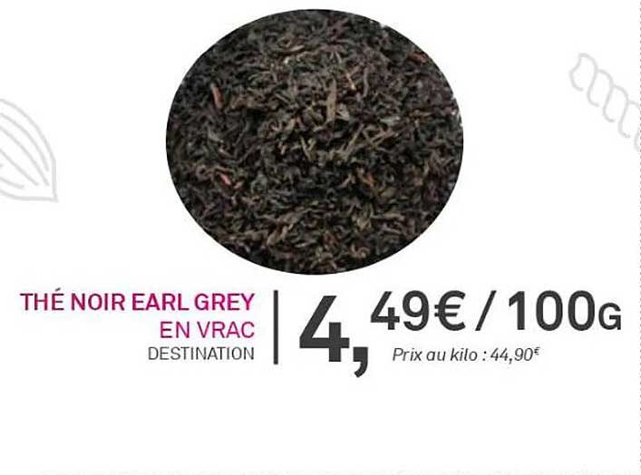 thé noir earl grey en vrac destination