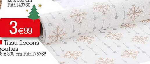 tissu flocons gouttes