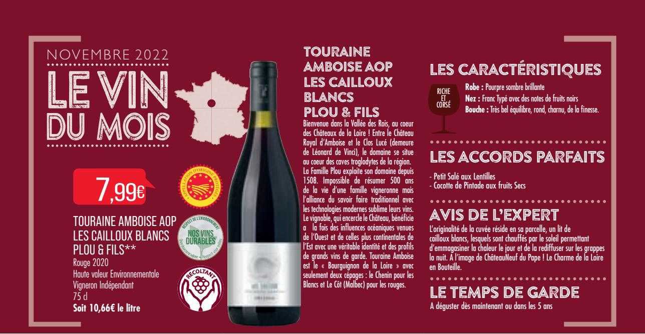 touraine amboise aop les cailloux blancs plou & fils