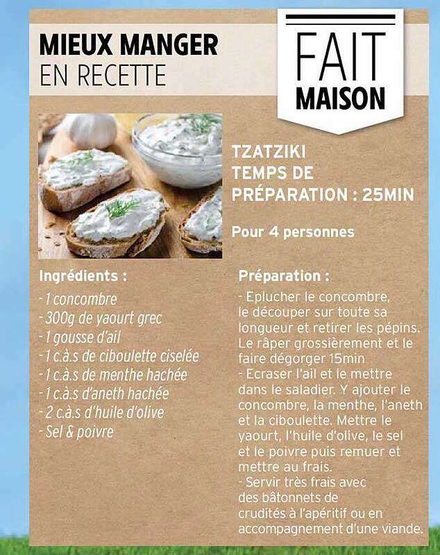 tzatziki temps de préparation : 25 min