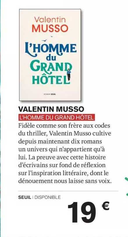 valentin musso l'homme du grand hotel
