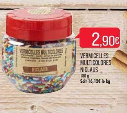 vermicelles multicolores niclaus