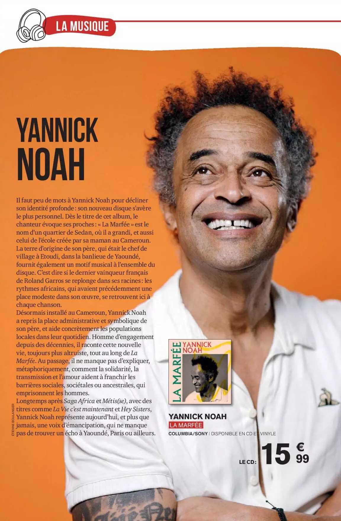 yannick noah la marfée