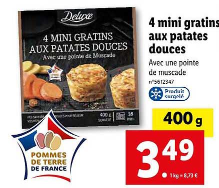 4 mini gratins aux patates douces deluxe